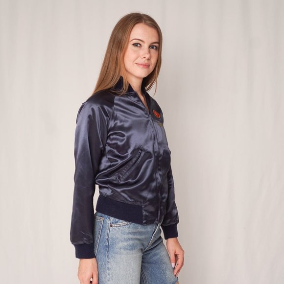 VINTAGE Barbary Coast Casino Satin Bomber Jacket - Picture 4 of 6